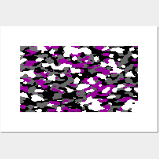 Purple Camo pattern digital Camouflage Posters and Art